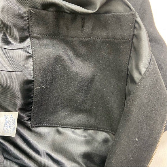 Lands end mens black wool full zip jacket. Size Large - Picture 8 of 12